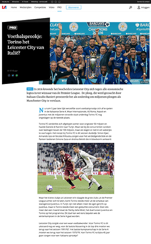 Voetbalsprookje