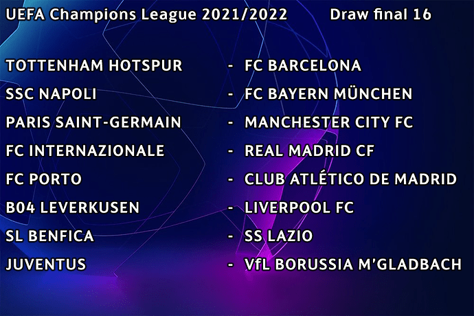 ajax UCL draw